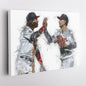 Jose Ramirez & Andres Gimenez Canvas Art – Cleveland Guardians Wall Decor