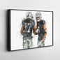 Derek Carr & Davante Adams Canvas Art – Las Vegas Raiders Wall Decor