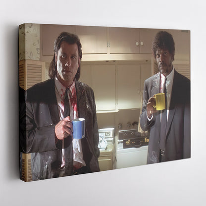 Pulp Fiction Coffee Scene Canvas – Tarantino Movie Wall Art