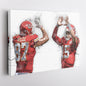 Patrick Mahomes & Travis Kelce Canvas Art – Kansas City Chiefs Wall Decor