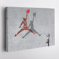 Michael Jordan Banksy Balloon Girl Canvas Art - NBA Street Art Decor