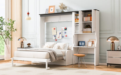 Murphy Bed with Sofa, Desk & Storage Cabinet