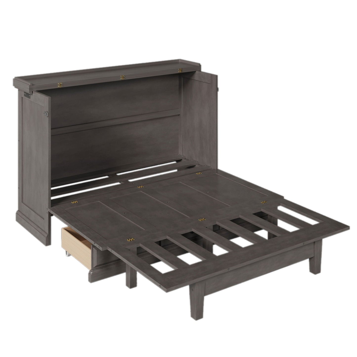 Murphy Cabinet Bed with Charging Station & Storage Drawer