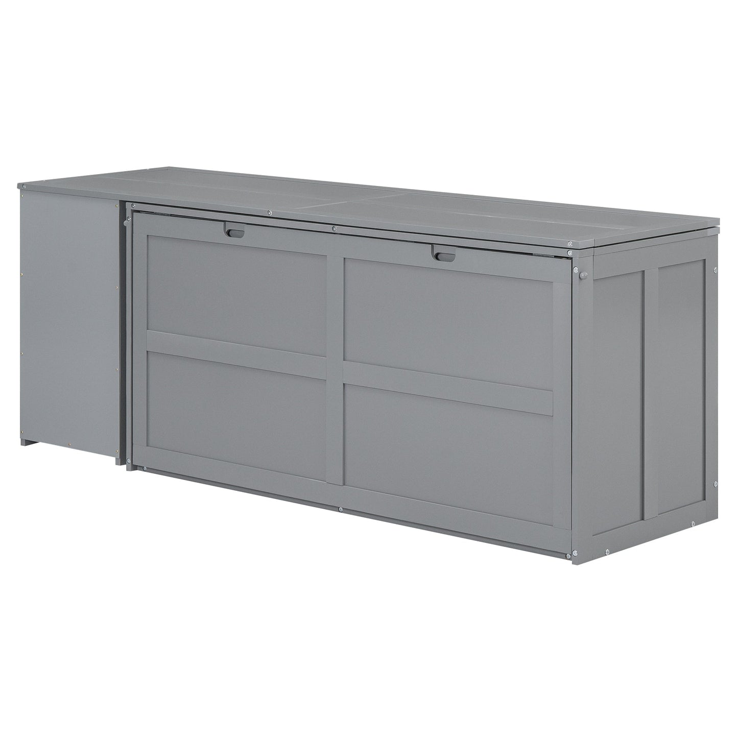 Queen Murphy Bed with Rotating Desk - Gray