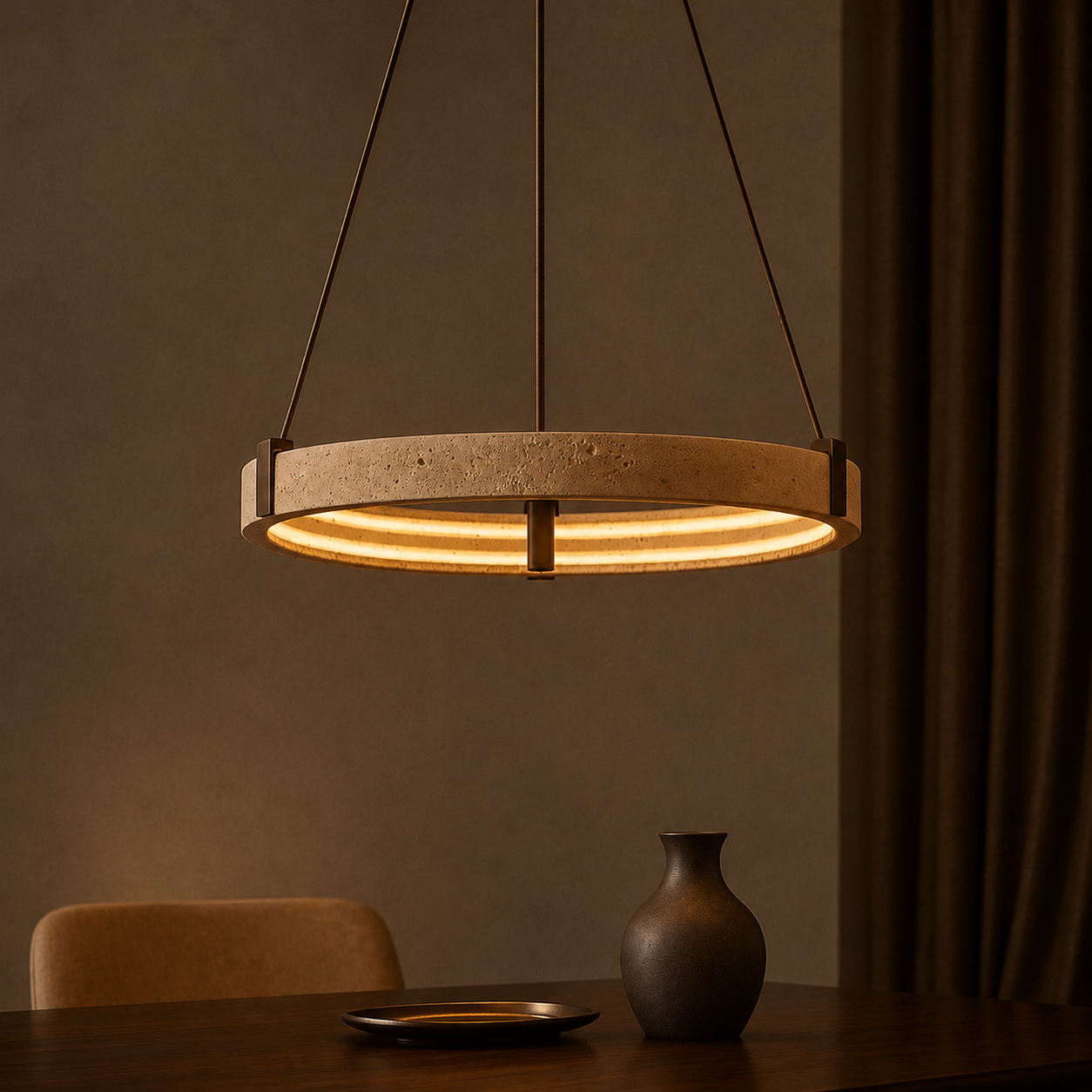 Burleigh Travertine Pendant Light
