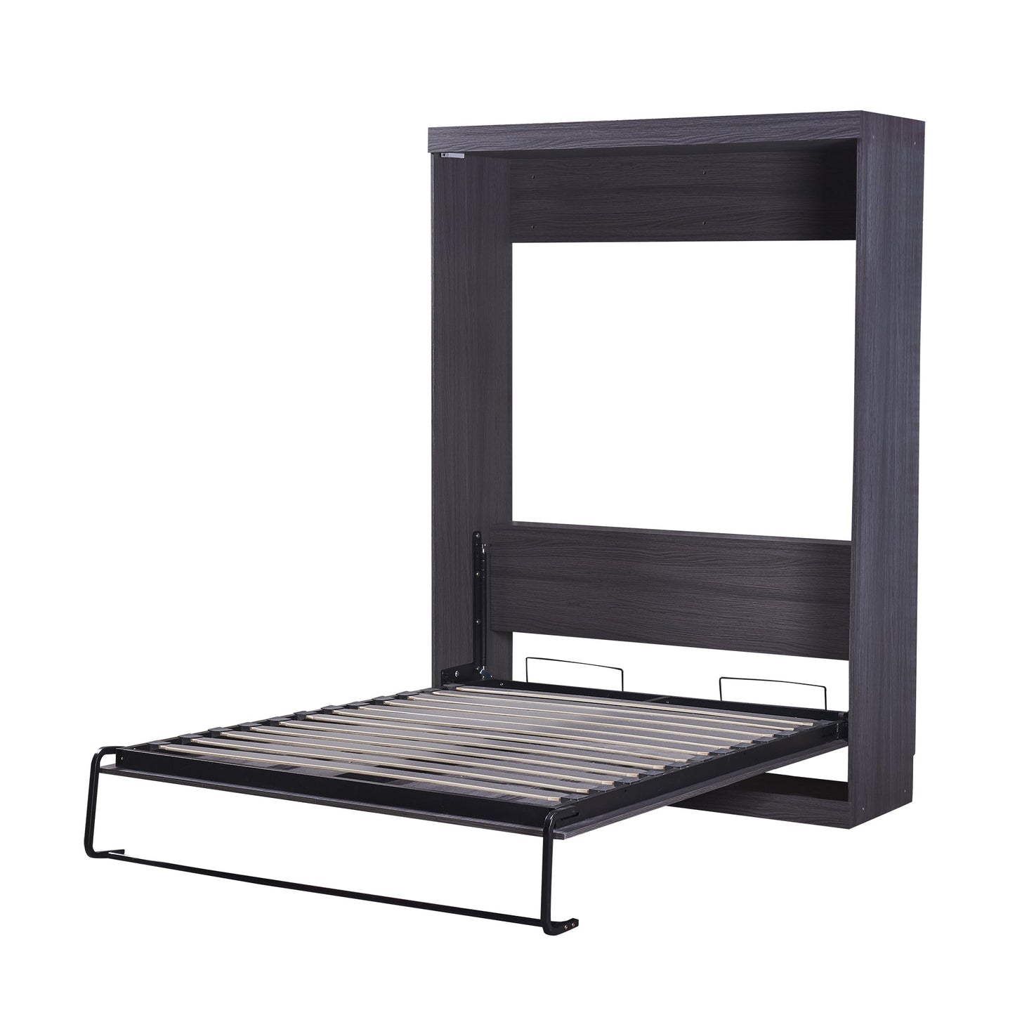 Full Murphy Bed with Wardrobe & Drawers - Gray
