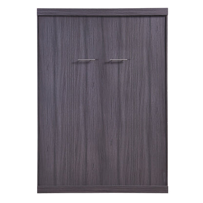 Full Murphy Bed with Wardrobe & Drawers - Gray