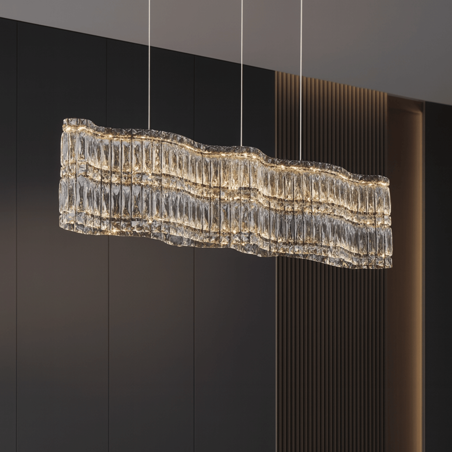 Maui Crystal Wave Chandelier