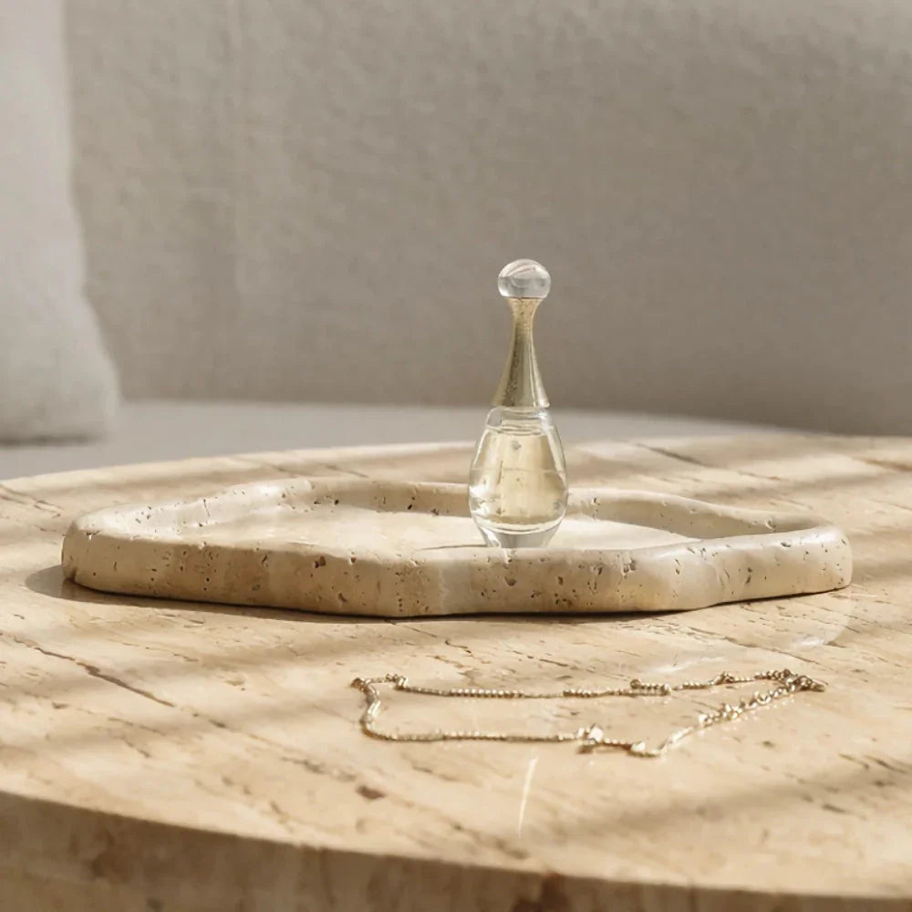 Larkin Travertine Jewellery Tray