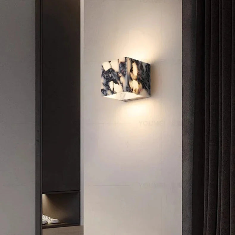 Xavis Up & Down Marble Wall Lamp