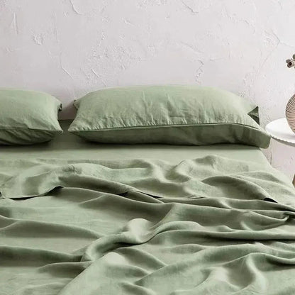 Jade Linen Bedding Set