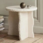 Calloy Travertine Side Table