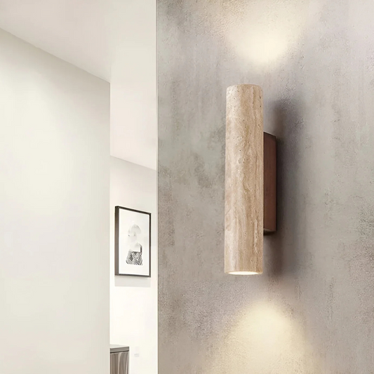 Wabi Sabi Travertine Up & Down Wall Light