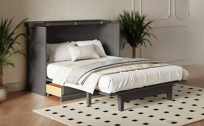 Farmhouse Solid Pine Murphy Cabinet Bed
