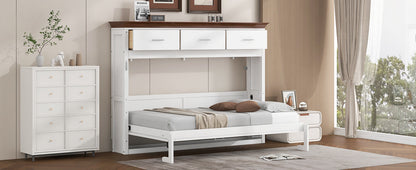 Twin Murphy Bed with 3 Drawers