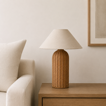 Yukihana Rattan Table Lamp