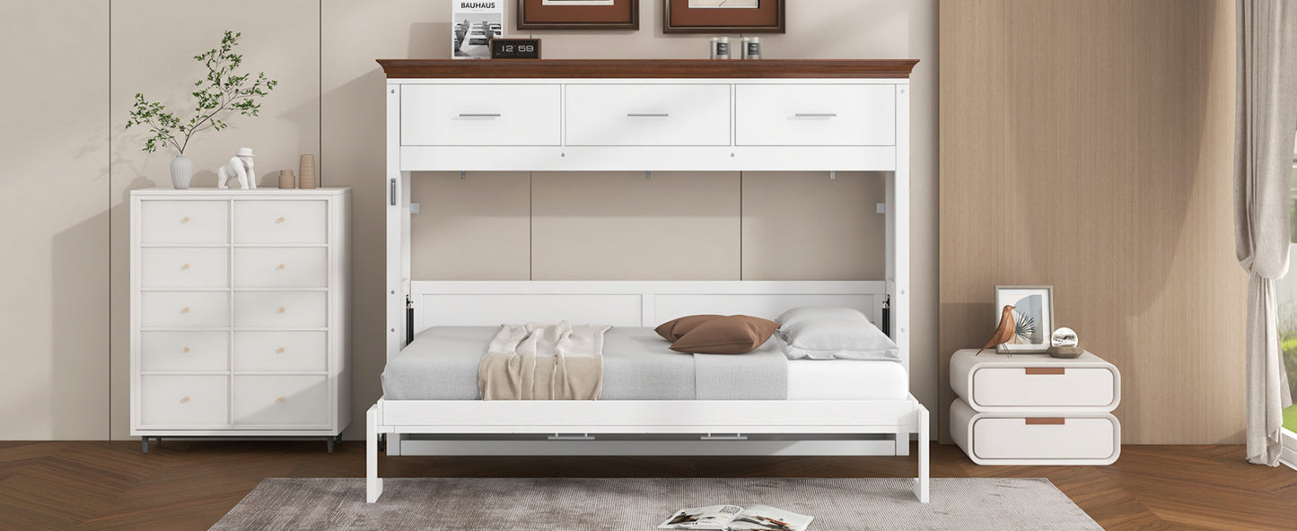 Twin Murphy Bed with 3 Drawers