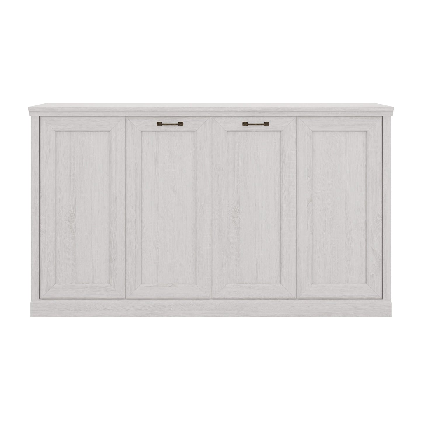 Twin Horizontal Murphy Bed - Rustic White