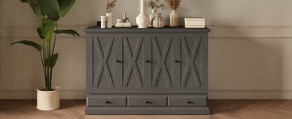 Farmhouse Solid Pine Murphy Cabinet Bed