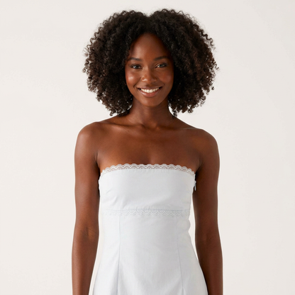 Chic Strapless Cala Lace Accent Party Mini - Modern Women's Sundress