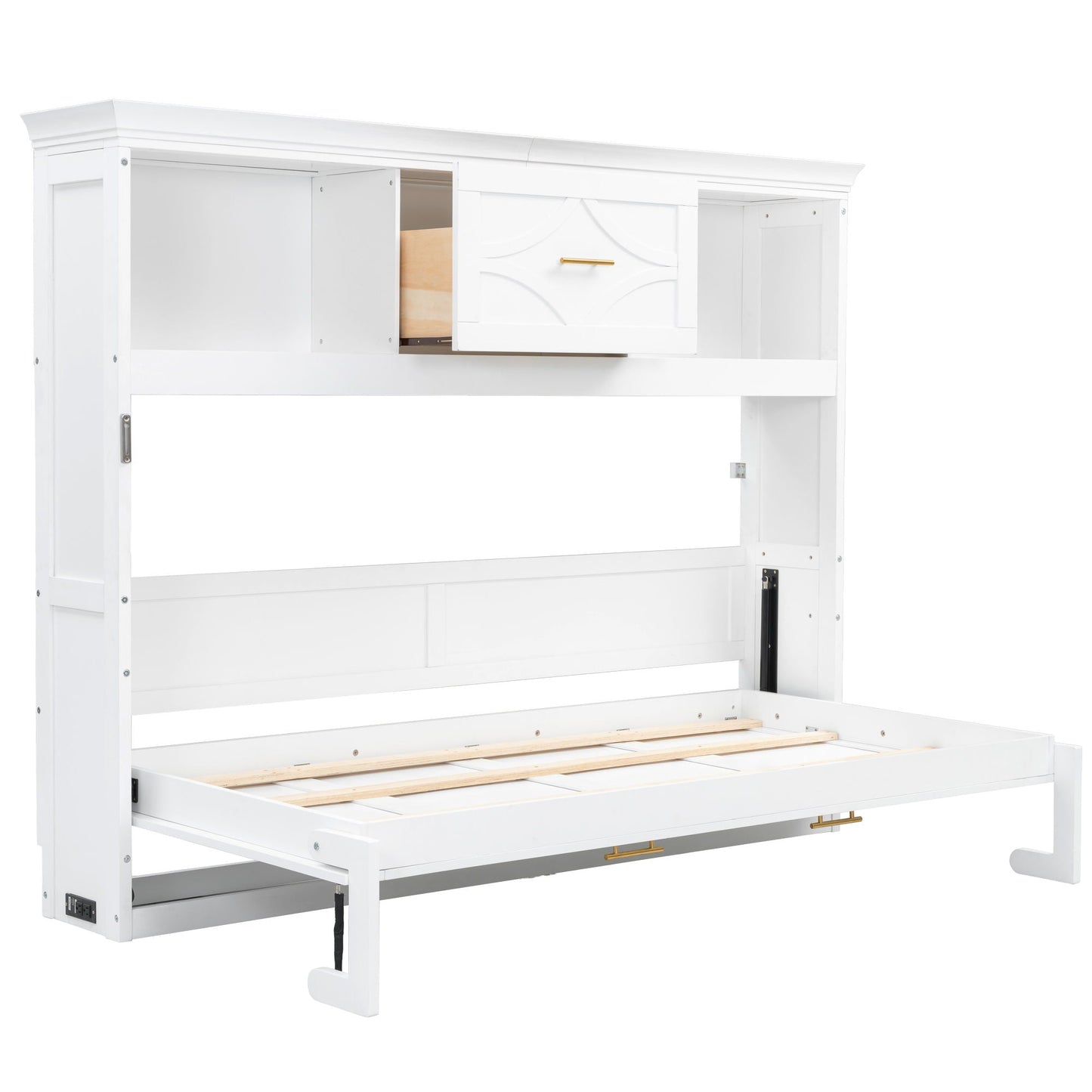 Murphy Bed with Charging Station & Drawer