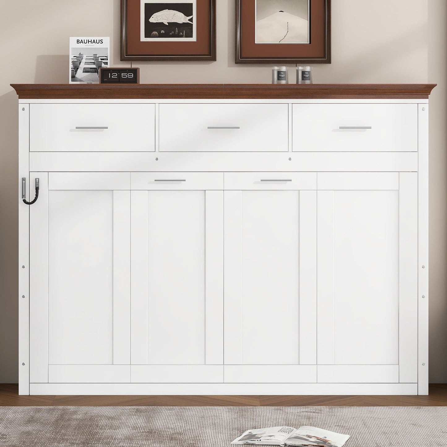 Twin Murphy Bed with 3 Drawers