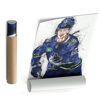 Elias Pettersson Canvas Art – Vancouver Canucks Wall Decor