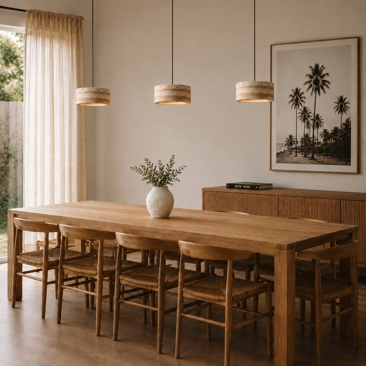 Sora Travertine Pendant Light