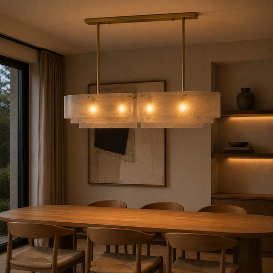 Valencia Glass Linear Chandelier