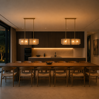 Valencia Glass Linear Chandelier