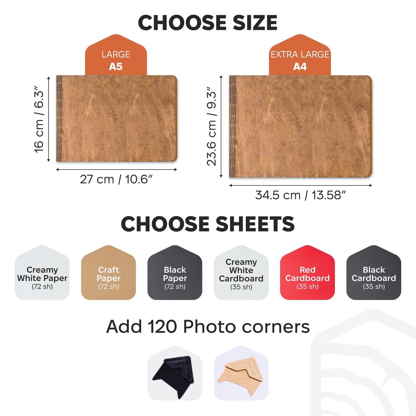 Wooden Photo Album - Crownleaf